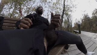 Public masturbation at the park