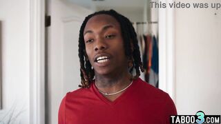 Large ebony cocked stud screwing 2 breasty ebony lesbo doxies