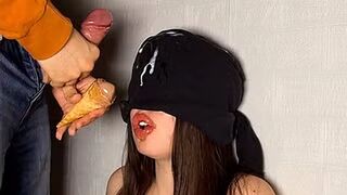 ICE CREAM GAME. Step Sis getting a Massive EJACULATION on her Face during the Smack Game