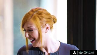 NURU MASSAGE - Breasty mother I'd like to fuck Lauren Phillips Gets Her Redhead Snatch Pounded By Her Client's Hard Ramrod