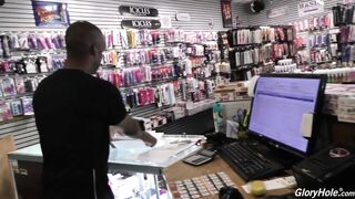 Aidra Fox gets creampied by ebony jocks - gloryhole