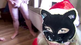 Dutch Teenie Xmas Kitten likes her mil warm