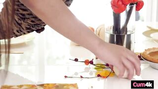 Jade Kush Lets Stepbro Feast On Her Breast And Haunches For Thanksgiving