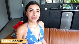 Petite Melons Cool Ass 18yo Colombian Chick Bounces On Large Shlong POV Reverse Cowgirl