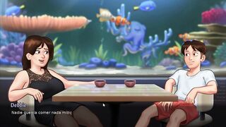 Romantic dinner with stepmom ends sexy