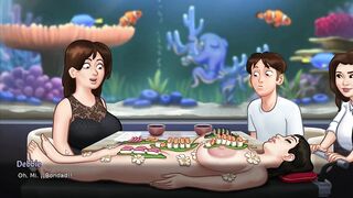 Romantic dinner with stepmom ends sexy