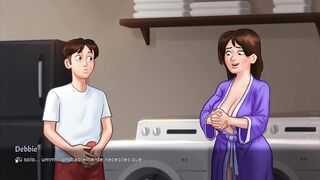 Stepmom doing a Russian in the laundry room alone