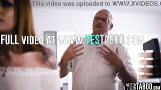 Concupiscent aged stepdad pounds his stepsons redhead tiny wife hardcore