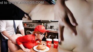 McDonald's Beauty worker bang in shop