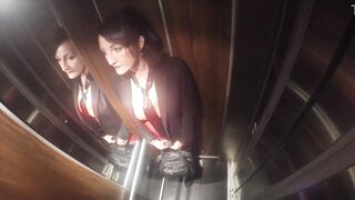 The manager sodomizes his future secretary in the warehouse!