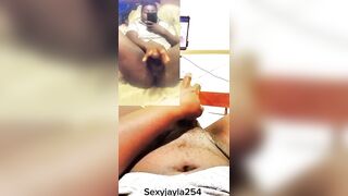 Sexyjayla254 ravishing fleshly masturbation and spunk fountain view from the back and front