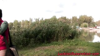 Chubby granny tribbing busty babe 