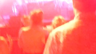 Girls making out during concert
