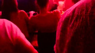 Girls making out during concert