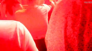 Girls making out during concert