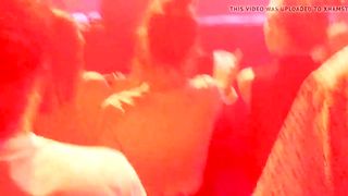 Girls making out during concert