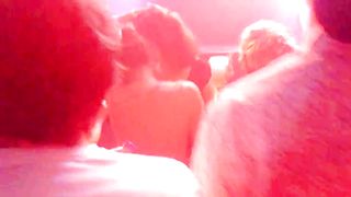 Girls making out during concert