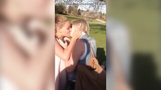 2 lesbianas alemanas besandose en el campus ante sus amigos