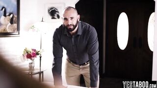 Large booty small step niece gets her bushy teen vagina pounded by large penis step uncle