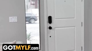 GotMylf - curvy mother I'd like to fuck doxy Diamond Kitty jerks off athletic guy and makes him cum on her giant boobs