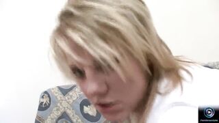 Small blond Nastia tries out anal and swallows a lot of cum