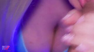 Oral job close up Cum in throat