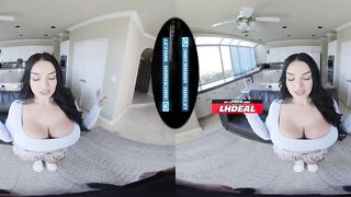 Curvy Brunette hair's GIANT 36DDDS Bounce in VR