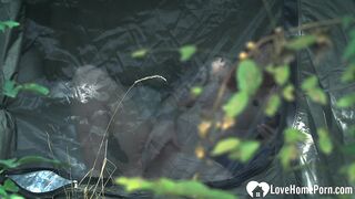 Insane tent sex with a sexy redhead playgirl