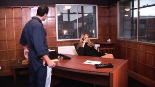 Sexually excited secretary enjoys the banging in her obscene office,office of the sin