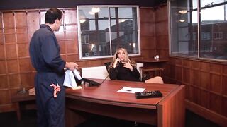 Sexually excited secretary enjoys the banging in her obscene office,office of the sin