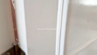 That guy spies on his half-sister in the shower and this babe sucks his ramrod