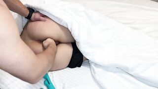 I caught my stepdaughter after masturbating, when this babe was resting and taught her how to do it