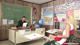 Nova cane blows her teacher to get a passing grade