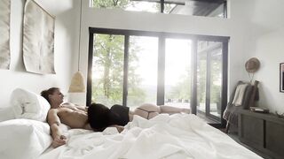 Raw, romantic sunrise sex and creampie (real pair)
