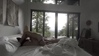 Raw, romantic sunrise sex and creampie (real pair)