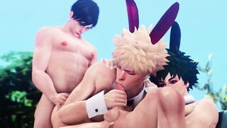 Hero's Egg Hunt - Ida x Midoriya x Bakugo - My Hero Academia CG Animation Parody