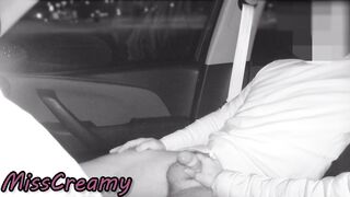 Dogging Bitch Wife in Public Parking Masturbates and Sucks a Voyeur Previous to Going Home to Her Spouse Risks Getting Caught by Everybody - MissCreamy