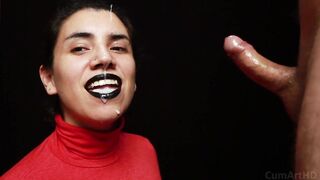 Over half an hour of thick, white facials! 10 In total!