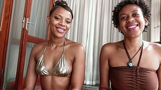 Bubble Ass Ebony Whores Team Up To Ride BWC In Hawt Interracial Trio