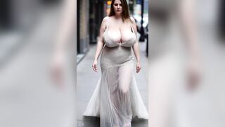 Aged Hotties Walking Downtown – Biggest Saggy Tits Jiggling NO BRASSIERE Part two [AI generated]