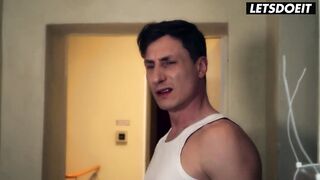 Slender Blond Screws Large Ramrod Roommate In Hostel Room - LETSDOEIT
