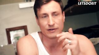 Slender Blond Screws Large Ramrod Roommate In Hostel Room - LETSDOEIT
