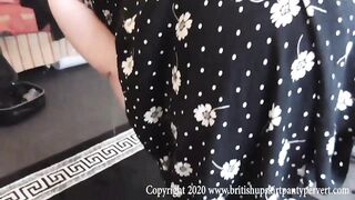 British housewife and mother shows her arsehole and biggest natural titties for money.