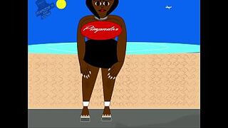 Curvy Hawt Black Photoshoot on beach