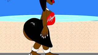 Curvy Hawt Black Photoshoot on beach