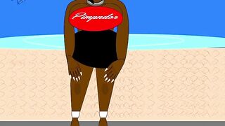 Curvy Hawt Black Photoshoot on beach