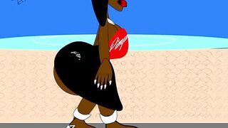 Curvy Hawt Black Photoshoot on beach