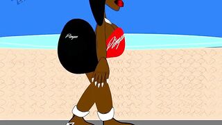 Curvy Hawt Black Photoshoot on beach