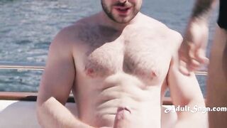 Superlatively good Buds Bust Nuts Jointly on Boat - Str8 to HOMO!