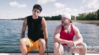 Superlatively good Buds Bust Nuts Jointly on Boat - Str8 to HOMO!